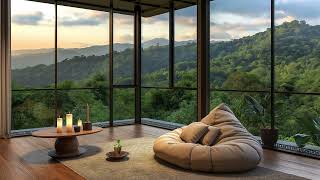 Cloudy Day in Moutain Balcony Bedroom With Relaxing Jazz Piano | Music for Working and Study