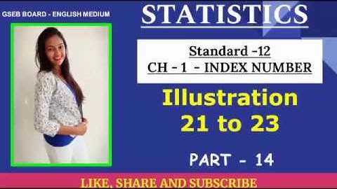 Index Number | Statistics Standard 12 gseb | Part 14 | illustration 21 to 23