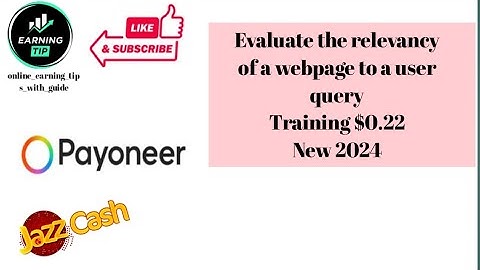 Evaluate the relevancy of a webpage to a user#training #2024 #query#online_earning_tips_with_guide
