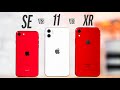 iPhone SE vs 11 vs XR  - All of the Hidden Differences!