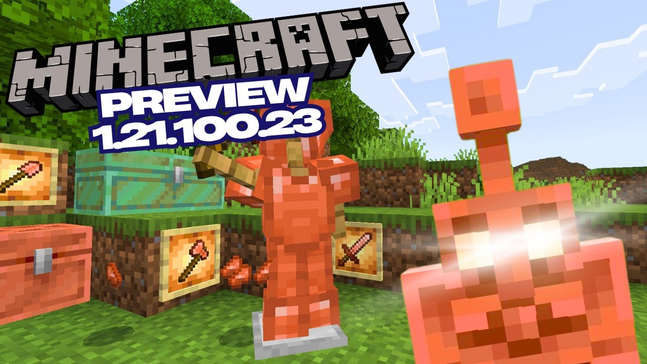 COPPER GOLEMS & COPPER ARMOR AND TOOLS COMMING TO MINECRAFT! (Preview 1.21.100.23)