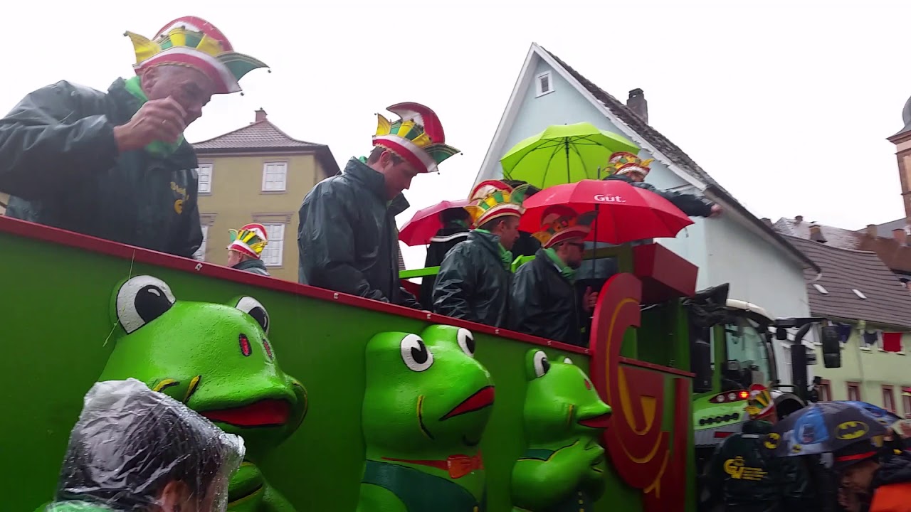 Auszug vom Amorbacher Fastnachtsumzug 2020 (Part 1)/ Carnival parade in Bavarian Odenwald in Germany