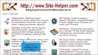 Becoming familiar and navigating around DirectAdmin