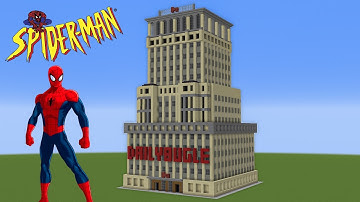 How To Build The Daily Bugle Building In Minecraft "Spiderman" Skyscraper Tutorial