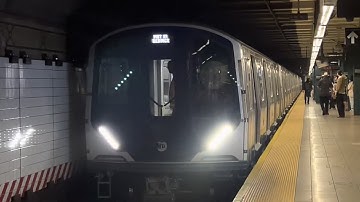 BMT 4th Ave: (D) Exp & (N) (R) Lcl trains + R1-9 & R211A Test train @ Atlantic Avenue - Barclays Ctr