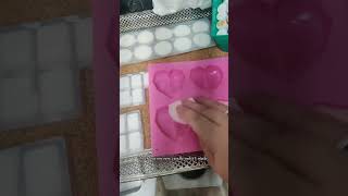 cute wax melts in witchy runes, chakra, heart molds #waxmelts #candles #wax #soywax