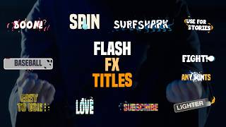 Free Flash FX Titles - Snappy Dynamic Text Animations (Ae, Pr)