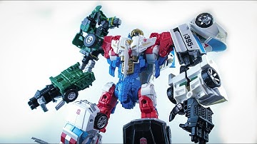 Transformers Stop Motion：LynxMaster Combining！变形金刚定格动画：合体战争日版UW-EX山猫王大合体！