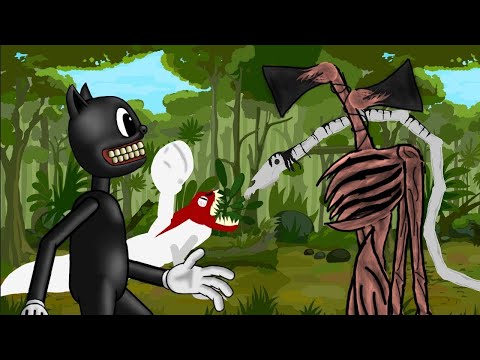Siren Head vs Cartoon Cat vs Long Horse vs Bridge Worm   Drawing cartoons 2 Dc2 Trevor Henderson