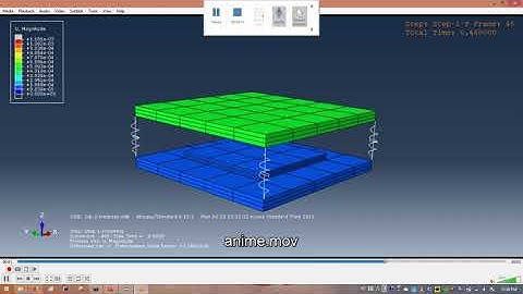 Tutorial 3/4: ABAQUS spring mass vibration system dynamic analysis (with contact) - Dynamic Response