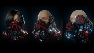 Create a Cyberpunk Character with Zbrush ( Timelapse )