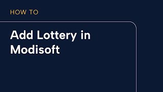 How to Add Lottery in Modisoft screenshot 2
