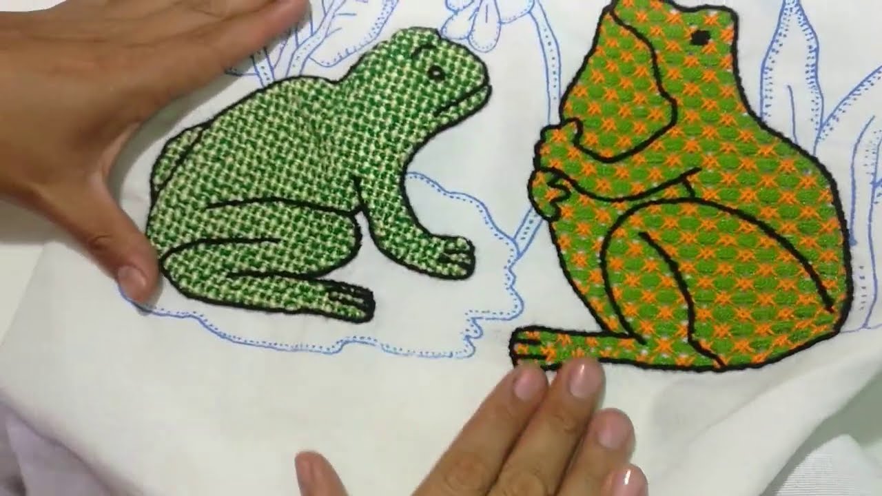 Puntada Fantasia 004 | Bordar Rana