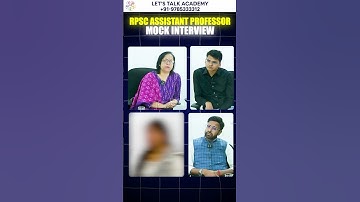 RPSC Assistant Professor Mock Interview | BOTANY | Let
