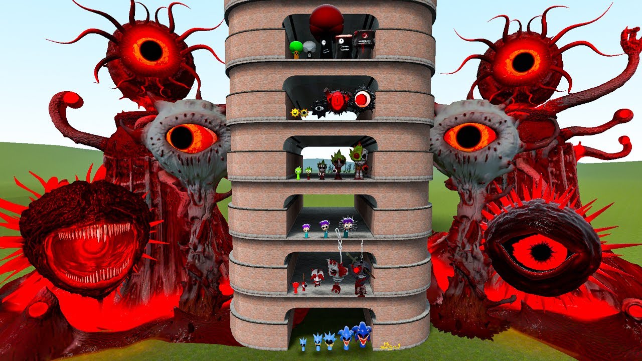 TALLGRASS LITTLE TO BIG ALL SPRUNKI PHASES 1 - 10 FAMILY in Garry's Mod !