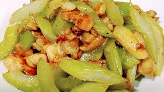 Stir Fry Celery with Chicken Meat by Jane Kitchen Diary 1,206 views 2 years ago 13 minutes