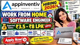 Appinventiv Work From Home Hiring 2026 🔥 | Software Engineer | 2021–2026 screenshot 3