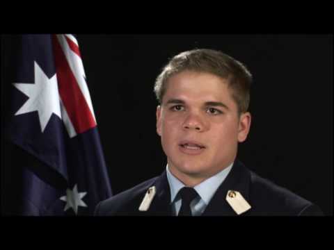 Meet John-Paul as he discusses his experiences at the Australian Defence Force Academy (ADFA), and dispels some common myths that he encountered when joining the Air Force as a Pilot. Just as the afterburners on Air Force jets provide a significant increase in thrust, Air Force Afterburn provides a significant increase in access and exposure to the amazing young men and women that make Air Force what it is. The intent of Air Force Afterburn is to FIGURATIVELY OPEN THE GATES to your Air Force and give UNPRECEDENTED ACCESS to our great people, and the exciting lives they lead by being part of the Air Force team. EPISODE 1 Officer Cadet John-Paul Thorbjornsen Pilot Trainee Australian Defence Force Academy (ADFA) www.defence.gov.au Footnote: On 10th December 2009, OFFCDT Thorbjornsen was awarded the Chief of Defence Force Sword of Honour for Leadership at his ADFA Graduation Parade!