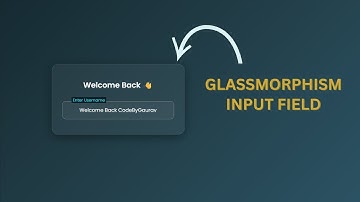 Glassmorphism Input Field with Floating Label Animation | Modern HTML & CSS UI Design Tutorial 2025