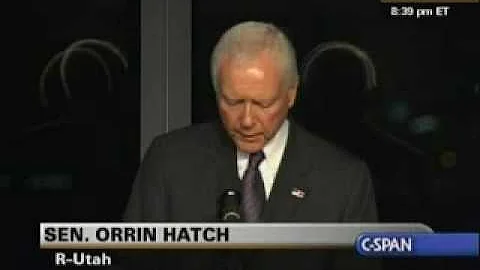 Edward Kennedy Memorial Service - Sen. Orrin Hatch...