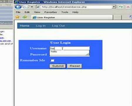 Access and Modify User Profile using PHP and Dreamweaver
