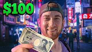 $100 Nightlife Challenge in TOKYO, JAPAN