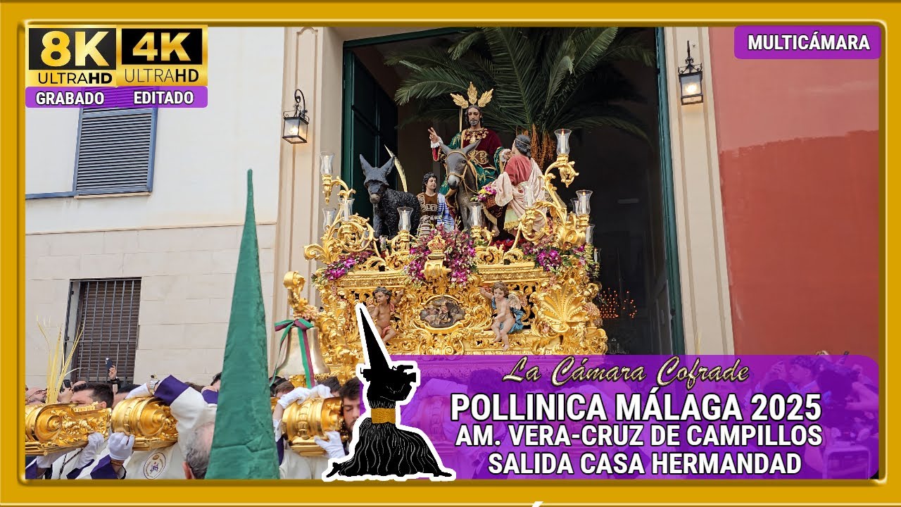 POLLINICA. SALIDA CASA HERMANDAD. SEMANA SANTA MÁLAGA 2025. MULTICÁMARA 4K