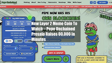 New Layer 2 Meme Coin To Watch – Pepe Unchained Presale Raises