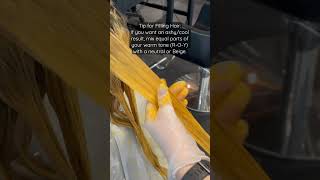 Tip on filling for Blonde to Ash Brown #haircolor #hair #satisfying