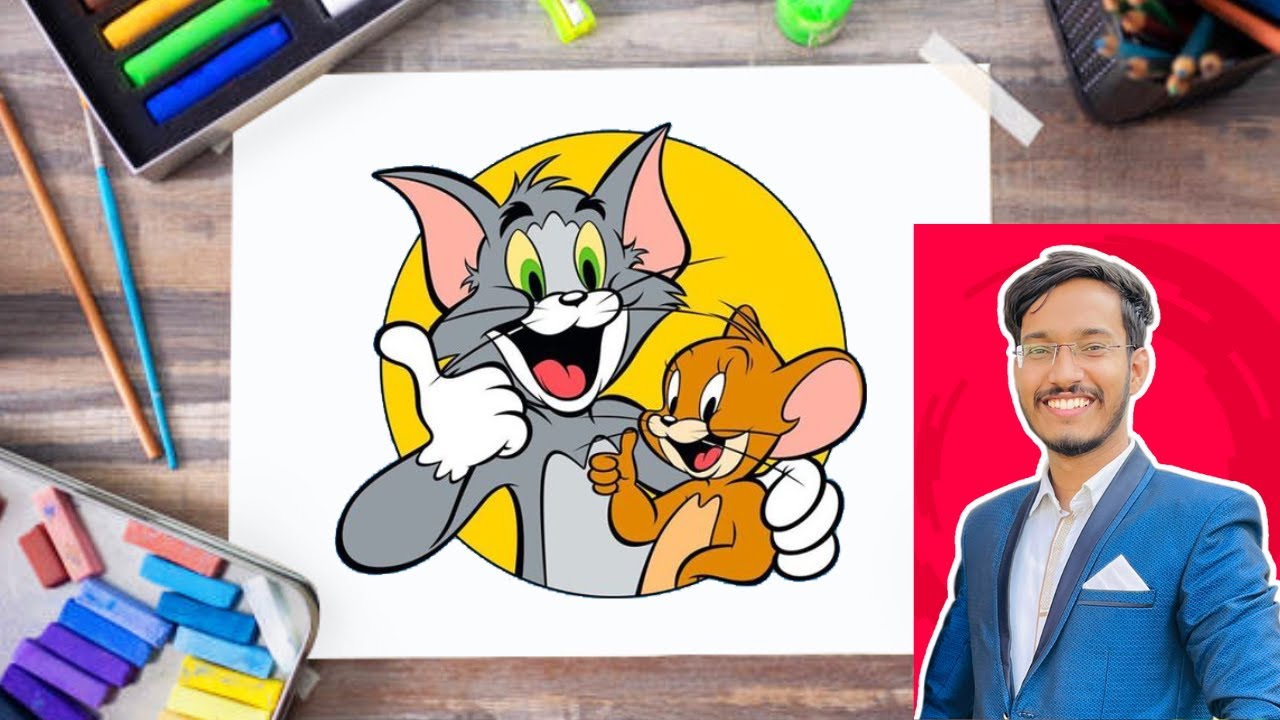How to draw tom and jerry step by step for beginners Tom and Jerry