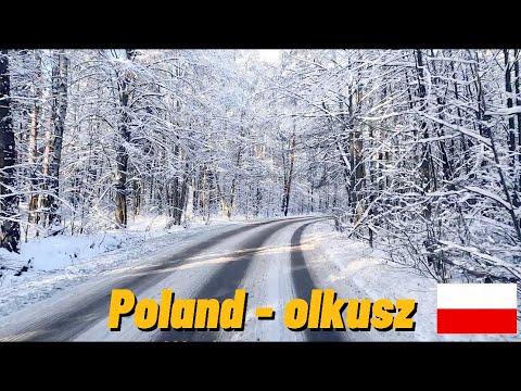 driving in poland olkusz .  Poland Winter part 2