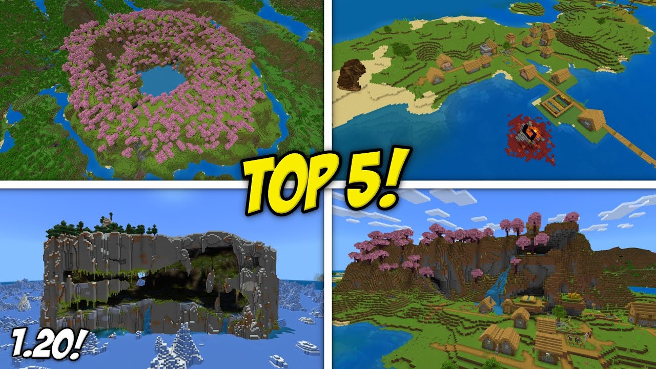 TOP 5 Seeds for Minecraft Bedrock 1.20 Cherry Blossom &