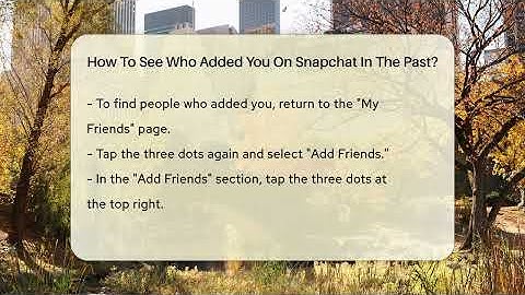 How To See Who Added You On Snapchat In The Past? - Everyday-Networking
