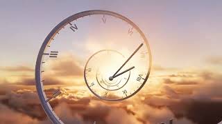 Time Is Flying By - Spiral Clock And Cloudscape - Loopable - No Watermark Free iStock Footage Video