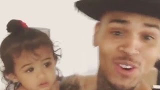 Chris Brown Hugs & Kisses Royalty In Sweet Father Daughter Moment At Concert