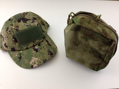 Airsoft Peak AOR2 Hat and A-TACS Pouch