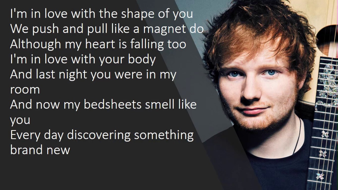 Песня shape of you speed up. Эд Ширан Шейп оф ю. Ed Sheeran Shape of you. Ed Sheeran Shape of you текст песни. Shop of you ed Sheeran.