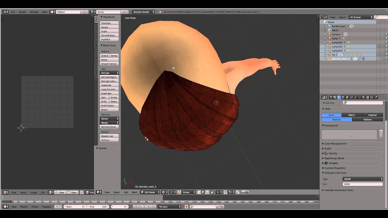 Blender Tutorial for TS4 Combining two meshes YouTube