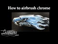 How to airbrush chrome.  Learn to paint a chrome emblem.