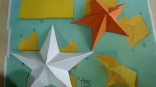 Paper Stars: How To Make 5 Pointed 3-D – The Reaganskopp Homestead