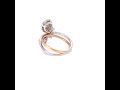 18K玫瑰金與白金交疊的滿鑽指環，上方以圍鑽方式鑲嵌梨形 GIA 0.43卡 Fancy Light Pink 粉鑽，視覺效果非常顯大又時尚亮麗。   Ref#83481
