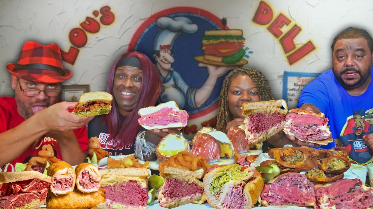 Tasting Lou's Deli's Entire Menu Epic Food Callab featuring a Gigantic