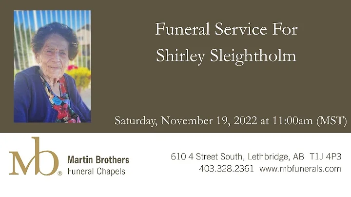 Funeral Service for Shirley Sleightholm