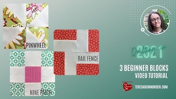 Three beginner quilt blocks - Quilting in 2021