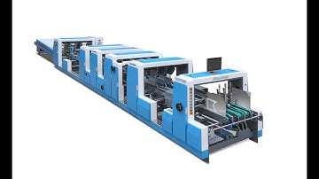 Automatic double pieces joint glue machine/automatic double corrugated paper folder gluer machine