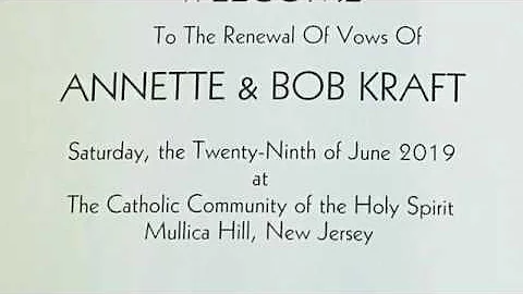 Bob & Annette's 50th Anniversary Service 2019
