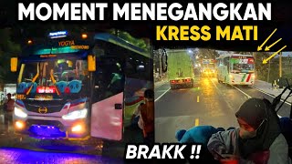 BRAKKK !! JAM SETAN PENUH AKSI BERBAHAYA 🔥 Trip Report Naik Bus SUGENG RAHAYU Ngeblong