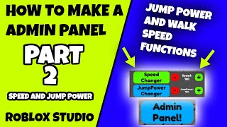 How To Make A Admin Panel (Roblox Studio) [PART 2]