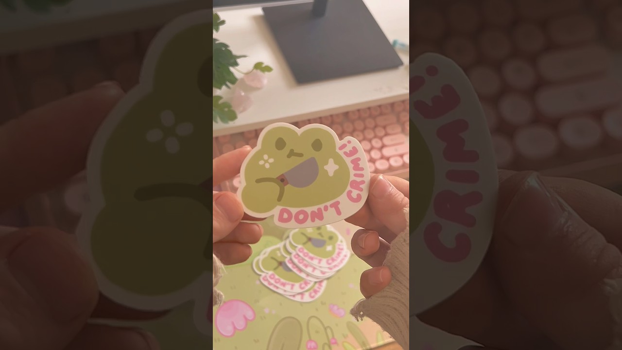 Cute frog stickers from sticker Mule! 