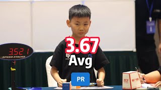 Pure Sub4 Avg! 3.67 3x3 PR/WR2 Avg Xuanyi Geng🇨🇳 | Jiajiang Open 2026🇨🇳